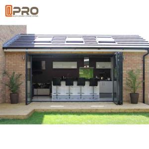 Wholesale aluminium bi folding patio doors Aluminium Interior Temporary Indoor Folding Door For Balcony Sound And Weather Proof from china suppliers