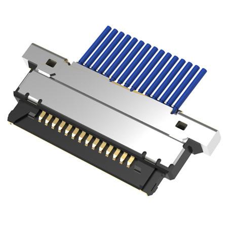 Micro Coaxial Cable Assembly 20345-015T-32R With 15 Pins, Featuring A 0.4mm