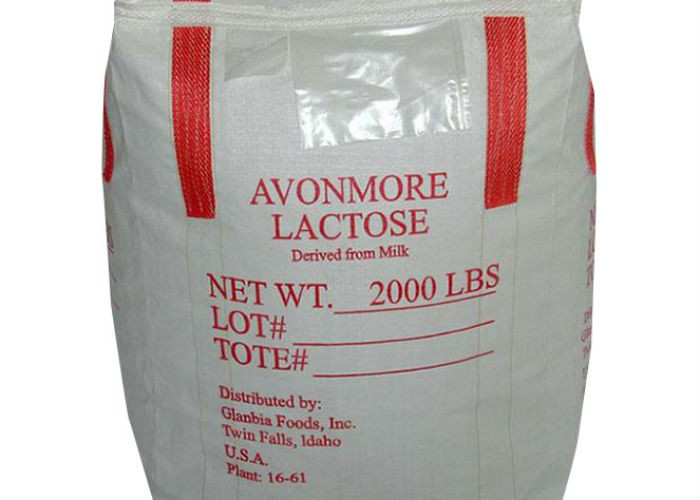 100% Virgin Polypropylene Jumbo Big Bag Red Cross Corner Lifting Founded