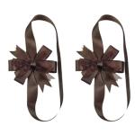 Customized Polyester Satin Ribbon Flowers For Party Decoration