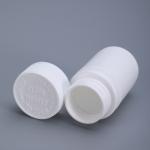 White HDPE 112ml Round Pill Bottle With Childproof Lid Capsule Tablet Storage
