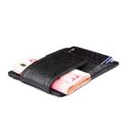 EN17 Faux Vegan PU Card Holder Slim Genuine Leather RFID Blocking 11x7.7x0.4CM