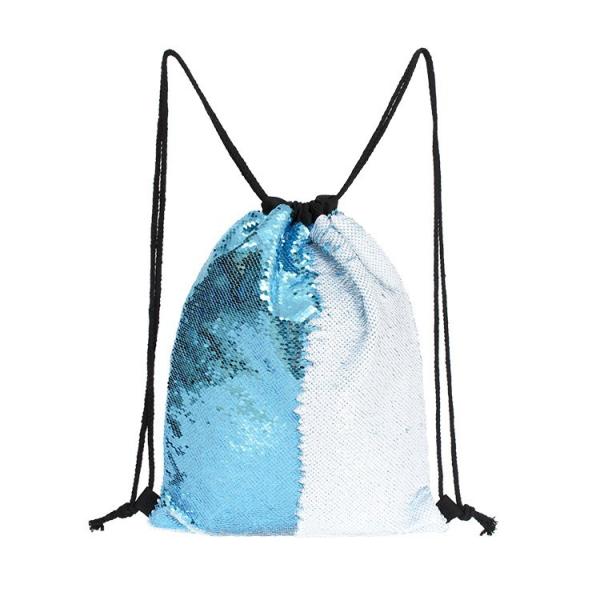 Sublimation Printing Mermaid Sequin Reversible Backpack Sublimation Drawstring Bags Blanks