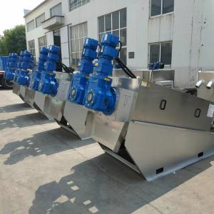 Wholesale 3580mm*1320mm*1760mm Size Multi Plate Sludge Dewatering Screw Filter Press Machine For Municipal Wastewater Treatment from china suppliers