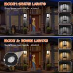 Stainless Steel Solar Garden Lights Bright LED Powered Fence Lamp LED Lawn