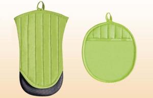 Wholesale Custom made Home Waterproof Kitchen Textiles Set in Pure Green from china suppliers