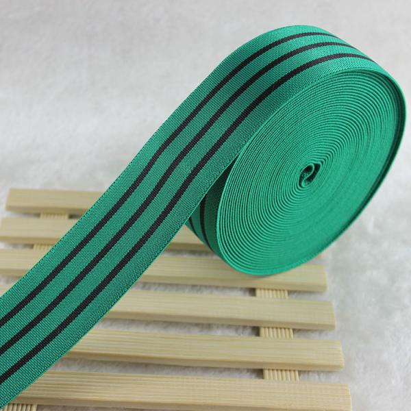 40mm Upholstery Elastic Band Green Elastic Webbing For Outdoor Furniture