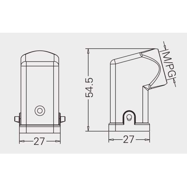 3A Top Entry And Side Entry Hoods IP65 Waterproof Hoods Replace Harting And Weidmuller