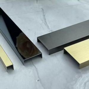 Wholesale Black Gold Hairline Mirror Finished 304 Stainless Steel Tile Trim from china suppliers