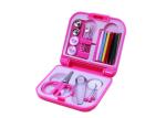 Portable Pink Blue Color Travel Sewing Kits With Folding Plastic Case