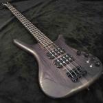 4 Strings Bass Guitar Transparent Black Color with Mahogany Body Maple Neck