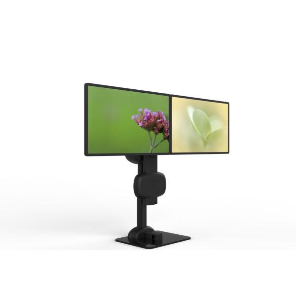 Automatic Lifting Rotating Dual Monitor Mount For Relieve Neck And Back Pain