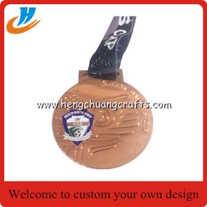 Wholesale Wholesale custom gold award medals with ribbon for sports awards from china suppliers