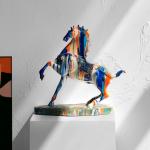 Vintage Home and Wall Decoration Modern Art Antique Style Galloping Horse Resin