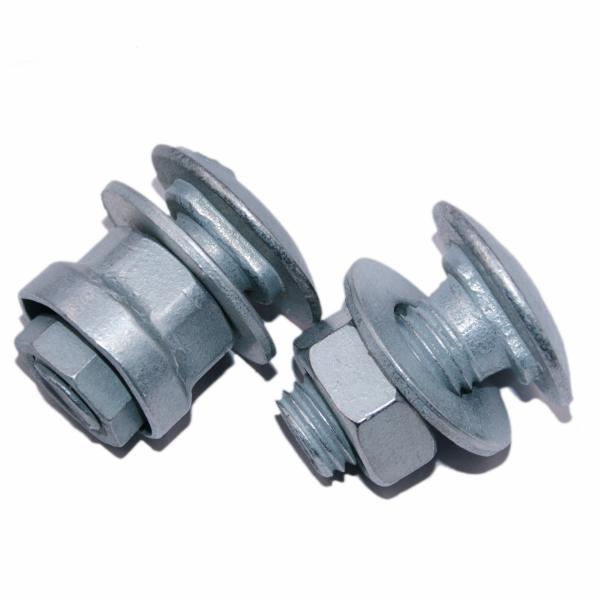 Roadway Safety Hot Dip Galvanized Guardrail Accessories Bolt And Nut Customized