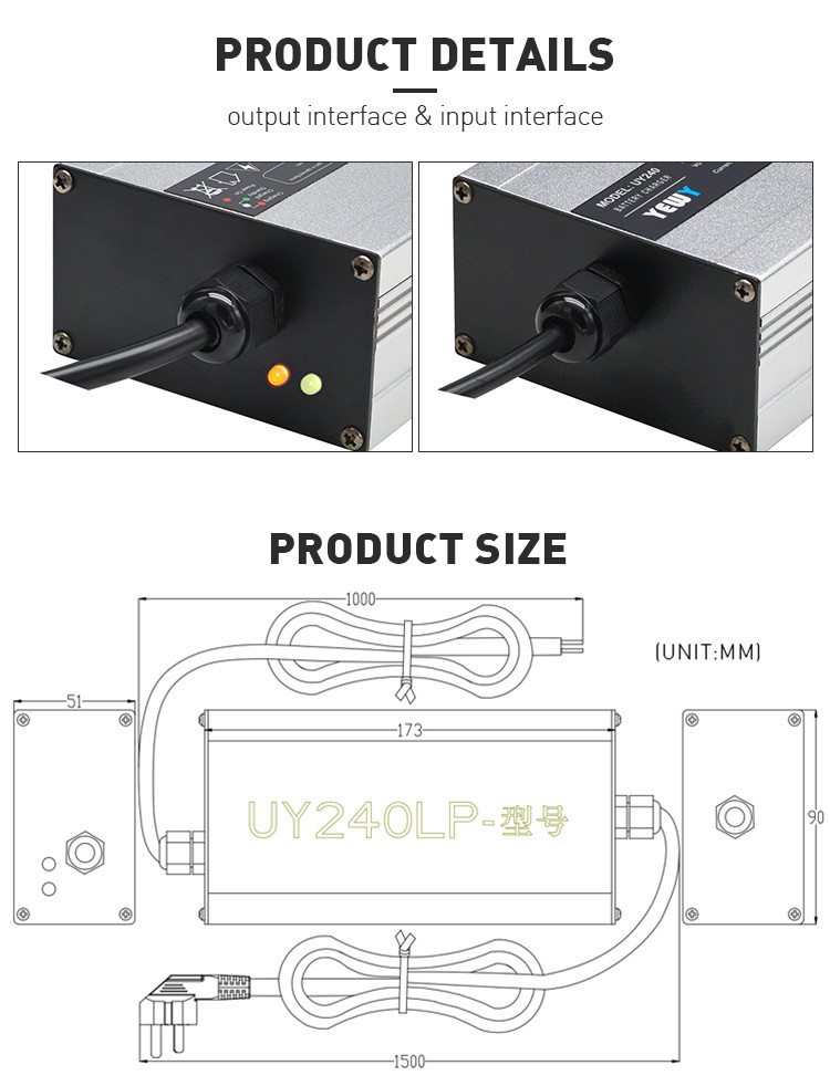12V 10A Lithium Drone Battery Charger Waterproof Overcurrent Protection