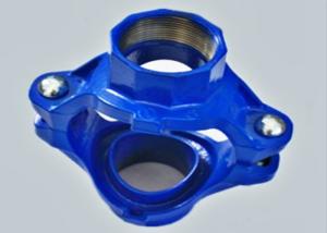 Wholesale DIN2950 12inch Blue Grooved Mechanical Tee / Sprinkler Pipe Connectors from china suppliers