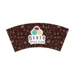 Offset Flexo Printing Food Grade Paper Cup Fan 22oz For Cold Drink