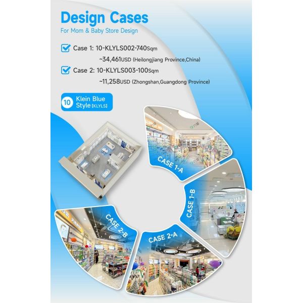 10-KLYLS Maternity And Baby Shop Display With Klein Blue Style