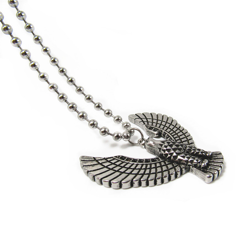 Beaded Ball Stainless Steel Bulk Ball Bead Chains With Eagle Pendant For DIY Necklaces Jewelry Making Accessories