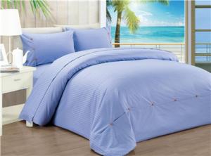 Wholesale Polyester Cotton Bedding Set Sateen Stripe 1800 Series Egyptian Cotton Blend 4pcs Duvet Cover Set from china suppliers