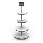 Customized Round Fashion Style Wine Display Rack Sparkling Beverage Metal