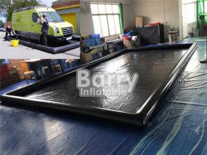 Wholesale Black PVC Inflatable Car Wash Mat Customized Mobile Water Containment Mat from china suppliers