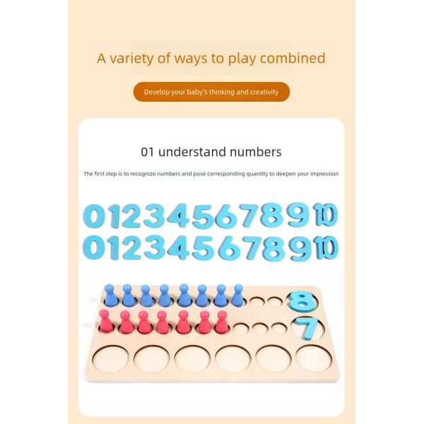 Children's Early Education Wooden Digital Arithmetic Doll Parent-child Interactive Educational Toys