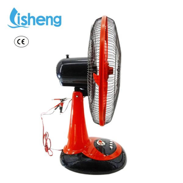 DC Energy Saving Rechargeable Table Fan With Lithium Batteries 12V 13W 16 Inch