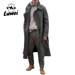 Wholesale Wholesale Supply Abrigo Para Hombre Casacos Utility Masculinos Palto Turndown Collar Single-breasted Coat Men Jacket from china suppliers