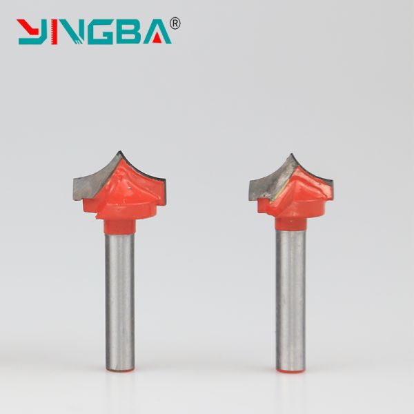 YingBa Factory Custom Carbide 6mm Shank Concave Sharp-Nosed Router Bits Point Cutting Roundover Bit for Woodworking