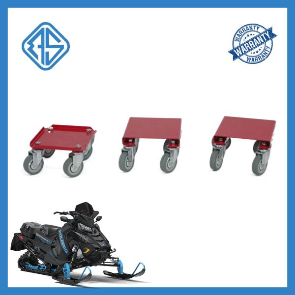 Red 1500LBS Load Capacity Snow Mobile Cart 10cm Plate Heavy Duty Snowmobile
