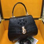 Authentic Crocodile Skin Lady Saddle Purse Genuine Alligator Leather Female