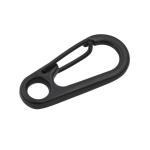 Small Zinc Alloy Mini Black Finish Carabiner Buckle Snap Key Chain Ring Spring