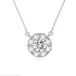 Classic 18k Gold Lab-Grown Diamond Pendant White Lab-Grown Diamond Pendant