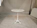 Dia 17" Restaurant Table Bases White Color Finish 28" Height Cast Iron Material