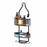 Rustproof Black Over Head Shower Caddy Bathroom Hanging Shower Organizer with