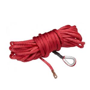 Wholesale 10mm x 30m high strong red 12 strand synthetic winch rope uhmwpe line from china suppliers