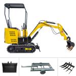 EPA Engine 1200kg Hightop Mini Excavator Machine Three Cylinders Water Cooled