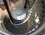 Supermarket Laminated Safety Glass Spiral Staircase Handrail for Indoor