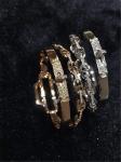diamonds of double ring bracelet 18kt gold with white gold or yellow gold