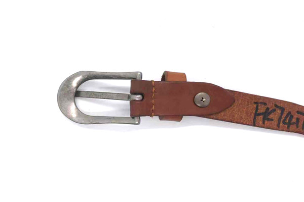 Female 3/4" ( 18 mm ) Full Grain Leather Belt Vintage Embossed Skinny