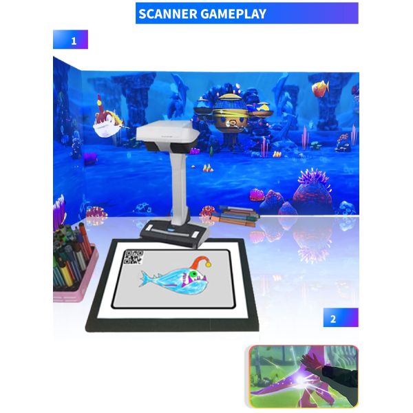 AR Drawing Interactive Wall Games Long Life Light Source for Low Maintenance