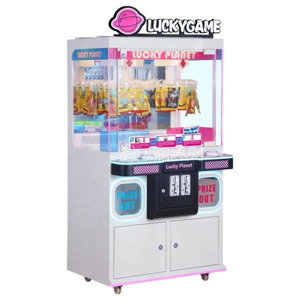 Playfun High Quality Coin Operated Probability Controllable Lucky Planet Clip Prize Clamp Snacks Gift Vending Game Machine