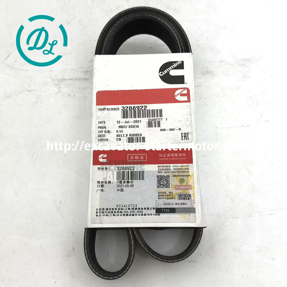 Engine Parts Belt V Ribbed 3288922 3289135 8PK1537 6BT 6CT Fan Belt