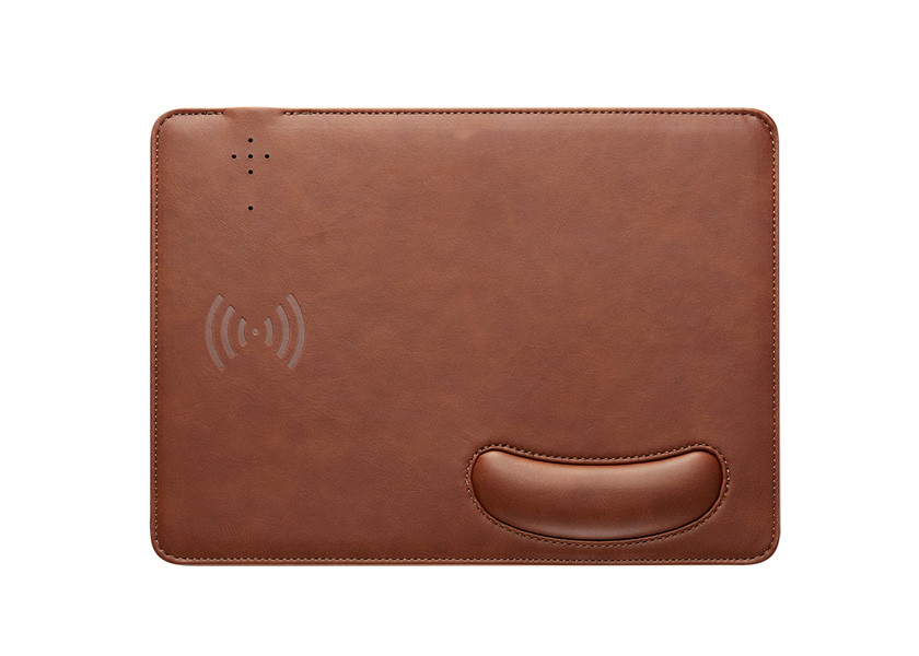 Quality Customised Logo 10W Wireless Charging Mouse Pad With Wrist Rest for sale