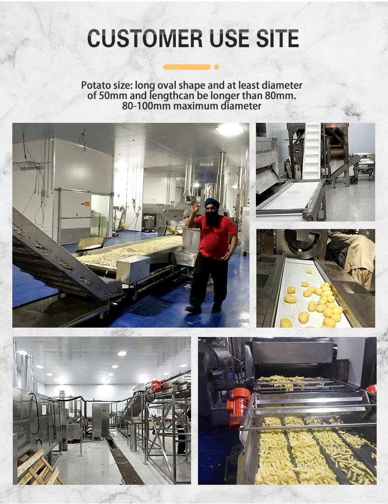 Gas Electric Automatic French Fries Making Machine 50kg/H