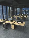 Customizable 4-6 Person Desk and Chair Combination Workstation for Business