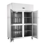 Food Grade Stainless Steel Vertical Freezer Fan Cooling Upright Chiller 4 Door