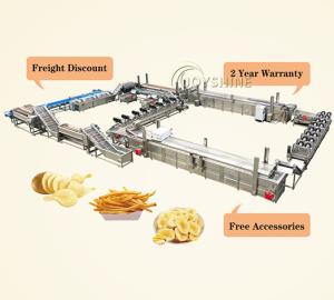Wholesale 58 kw Full Automatic Potato Crisps Line for Making Sweet Frozen French Fries Machines from china suppliers